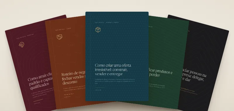 Os 5 guias gratuitos da Consylion: marketing, vendas, operação e produto, financeiro e gestão